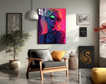 Anime Metal Wall Art | Japanese Style Poster | Collector's Edition Wall Art, Gift for Anime Lovers | Conceptual Metal Wall Art, by Lora Loom