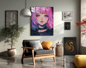 Anime Metal Wall Art | Japanese Style Poster | Collector's Edition Wall Art, Gift for Anime Lovers | Conceptual Metal Wall Art, by Lora Loom