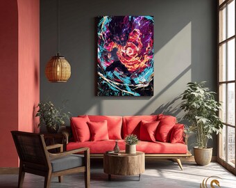 Anime Metal Poster & Anime Metal Wall Art –Neon Otaku Room Decor, Manga Gift, Aesthetic Anime Bedroom, Wall Art Poster, Collector's Edition
