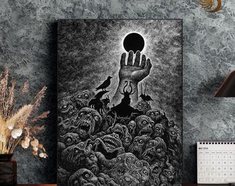 Anime Metal Poster, Japanese Metal Wall Art Print, Otaku Room Decor