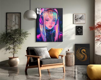 Anime Metal Wall Art | Japanese Style Poster | Collector's Edition Wall Art, Gift for Anime Lovers | Conceptual Metal Wall Art, by Lora Loom
