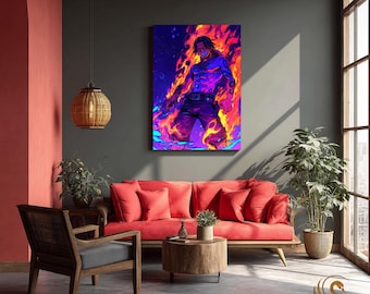 Anime Metal Poster & Anime Metal Wall Art –Neon Otaku Room Decor, Manga Gift, Aesthetic Anime Bedroom, Wall Art Poster, Collector's Edition