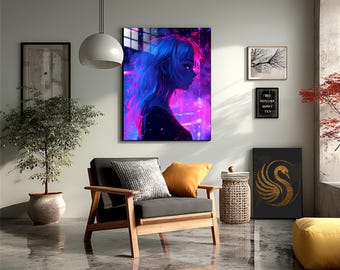 Anime Metal Wall Art | Japanese Style Poster | Collector's Edition Wall Art, Gift for Anime Lovers | Conceptual Metal Wall Art, by Lora Loom