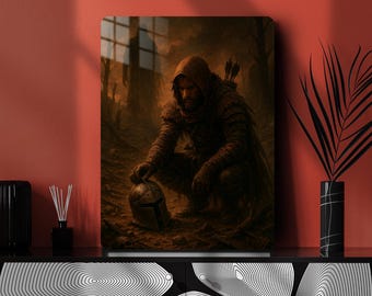 Limited Edition, Kather Epic Warrior Wall Art, Metal Poster Metal Wall Art Fantasy Art Print, Wall , Warrior, Dark Fantasy Artwork, Gift,