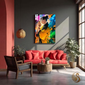 Anime Metal Poster: Japanese Dragon Wall Art