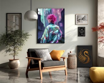 Anime Metal Wall Art | Japanese Style Poster | Collector's Edition Wall Art, Gift for Anime Lovers | Conceptual Metal Wall Art, by Lora Loom