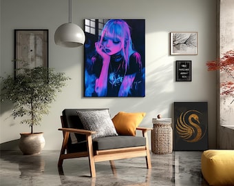 Anime Metal Wall Art | Japanese Style Poster | Collector's Edition Wall Art, Gift for Anime Lovers | Conceptual Metal Wall Art, by Lora Loom