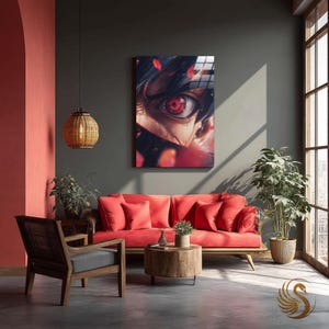 Anime Metal Poster: Minimalist Manga Metal Wall Art