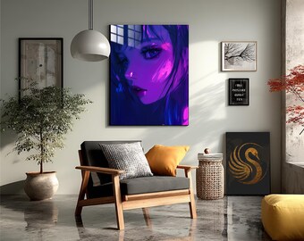 Anime Metal Wall Art | Japanese Style Poster | Collector's Edition Wall Art, Gift for Anime Lovers | Conceptual Metal Wall Art, by Lora Loom