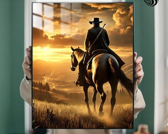 Cowboy Metal Wall Art, Cowboy Metal Wall Art, Metal Wall Decor, Metal Poster Wall Art, Modern Wall Decor, Cowboy Art, Metal Art, CowboyGifts