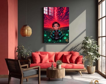 Anime Metal Poster & Anime Metal Wall Art –Neon Otaku Room Decor, Manga Gift, Aesthetic Anime Bedroom, Wall Art Poster, Collector's Edition
