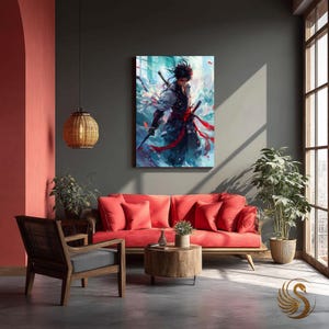 Anime Metal Wall Art: 4K Manga Poster, Otaku Room Decor