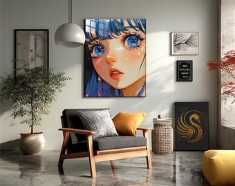 Anime Metal Wall Art | Japanese Style Poster | Collector's Edition Wall Art, Gift for Anime Lovers | Conceptual Metal Wall Art, by Lora Loom