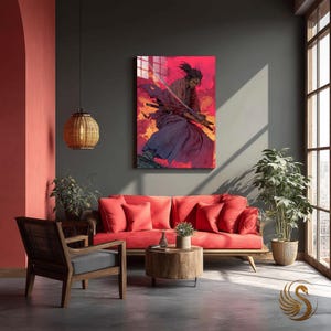 Anime Metal Poster: Minimalist Manga Metal Wall Art