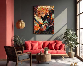 Anime Metal Poster & Anime Metal Wall Art –Neon Otaku Room Decor, Manga Gift, Aesthetic Anime Bedroom, Wall Art Poster, Collector's Edition