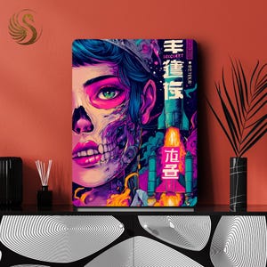 Retro Anime Style Metal Poster – Vintage Japanese Wall Art, Manga Room Decor, Otaku Gift