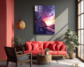 Anime Metal Poster & Anime Metal Wall Art –Neon Otaku Room Decor, Manga Gift, Aesthetic Anime Bedroom, Wall Art Poster, Collector's Edition