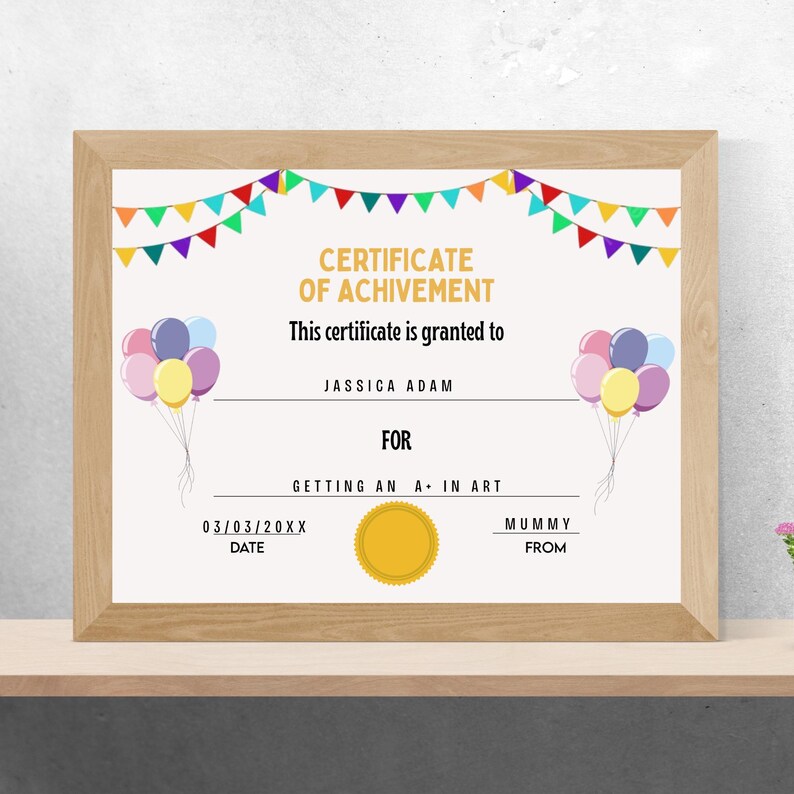 Congratulations Certificate Template Children's Certificate of ...