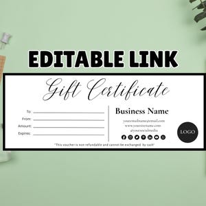 Gift Certificates for Small Businesses - Logo Gift Vouchers - Christmas Gift Vouchers - Personalised Gift Cards - Printed Gift Certificates