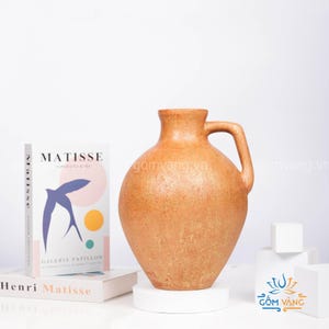 Gold Plated Ceramic, Handmade Ceramic Vase, Minimalist Handmade Pottery, Elegant Modern Decor, Dried Flower Vase, Table Decor Vase