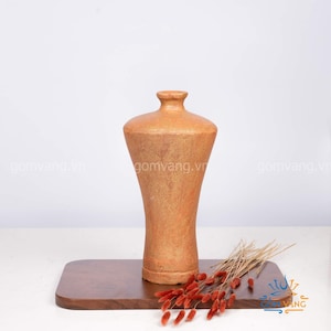 Gold Plated Ceramic, Handmade Terracotta Vase, Rustic Textured Pottery, Decorative Clay Vase, Handmade Ceramic Vase, Dried Flower Vase