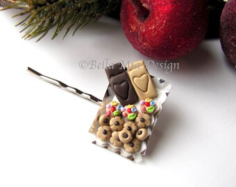 Christmas Cookies Hair Clip Bobby Pin Miniature