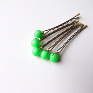 Neon Green Hair Pins image 5