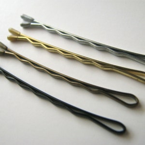 Hair Pins Teal Blue Pearl, Set of 6 Bobby Pins image 4