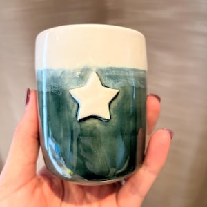 Handmade star ceramic beaker/ cup