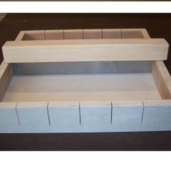 Wooden Soap Making Mold 24 bars Steel Knife