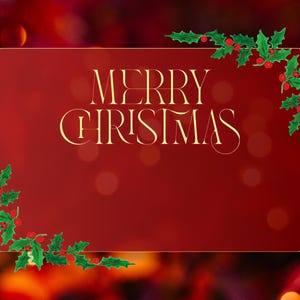 Rode feestelijke kerstkaart, digitaal bestand