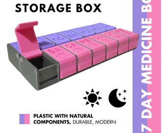 Weekly Morning and Evening Medicine Storage Box