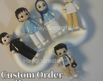 custom clay figure : personalize human figurine / custom order