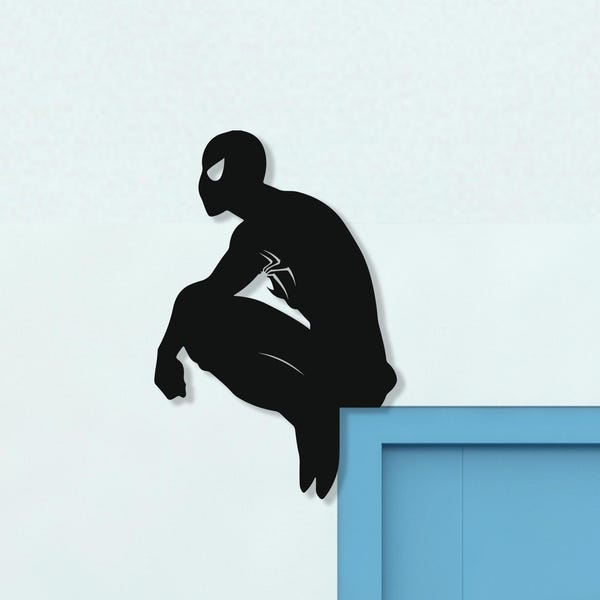 Door Frame Topper Metal Sign, Door Decor, Superhero Door Hanging, Corner Wall Decor