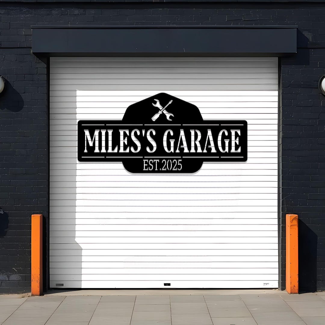 Custom Garage Sign,personalised Name Garage Sign,garage Metal Sign,man ...