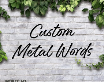 Custom Metal Sign,Metal Wall Art,Personalized House Name,Metal Sign,House Name Words,House name sign,Custom Metal Words,Housewarming Gift
