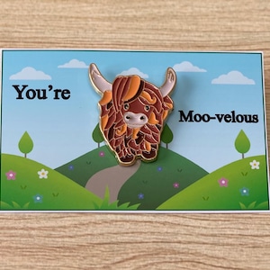 Highland Cow Pin Badge