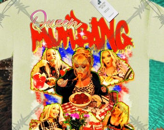 Trisha Paytas Mukbang T-Shirt - Vintage &#39;Queen of Eating Show&#39; Graphic Tee - Funny YouTube Meme Shirt - Controversial Creator Merch