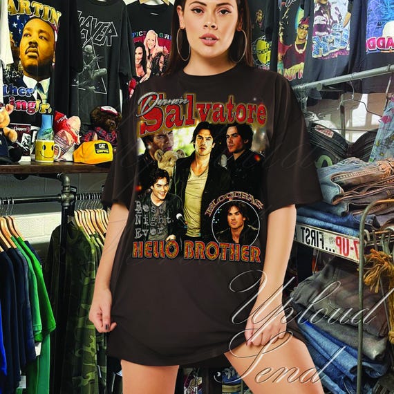 Comfort Colors® Damon Salvatore Shirt, 90s Vintage Vampire Tee, 1864 Retro Shirt, Y2K Gothic Design, Vampire Diaries Aesthetic, Gift For Fan
