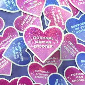 Fictional Woman / Man Enjoyer Supporter of Evil Woman Sticker