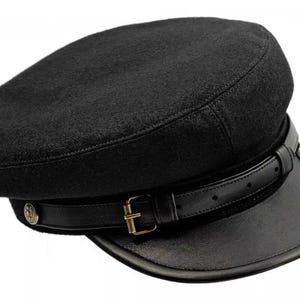 Vintage-Style Military Cap – Handmade Historical Peaked Hat – Inspired by Pilsudski Era – All Sizes Available
