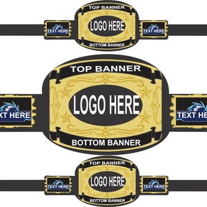 Personalisierbarer Wrestling-Meisterschaftsgürtel: Personalisierte goldene Trophäe