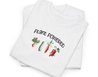 Plant Powered Vegan Tee: Eco-Friendly Cotton Unisex Shirt