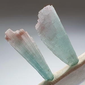 Bi-Color Indicolite Tourmaline Crystal: Raw Afghanistan Specimen, 8.70 Carats