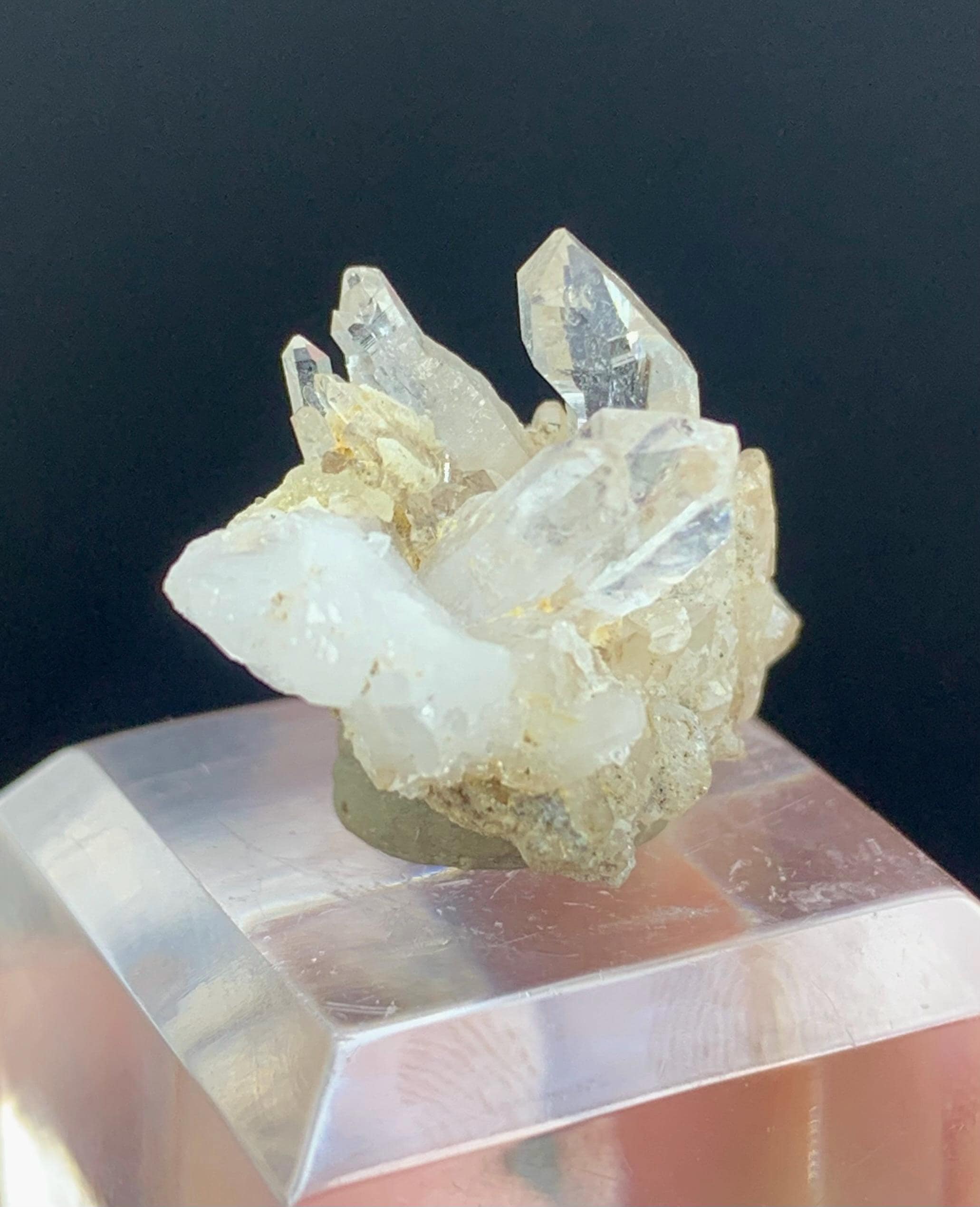 【超希少】大型ハーキマーダイヤモンド 11個連晶 天然水晶 クリスタル 天然ハーキマーダイヤモンドクォーツクリスタルクラスター - 20.65