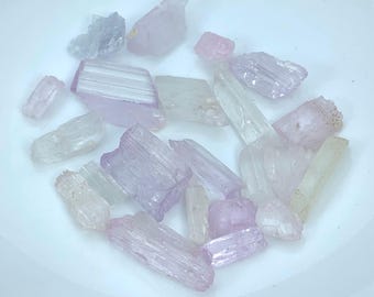 Raw Kunzite Crystal Specimen: Pink Fluorescent Gemstone, Afghanistan -23 Gram