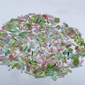 Natural Tourmaline Crystals Lot Tri & Bi Color Raw Tourmaline From Afghanistan Paprok Mine Tourmaline Specimen Tourmaline stone  / 225 Grams