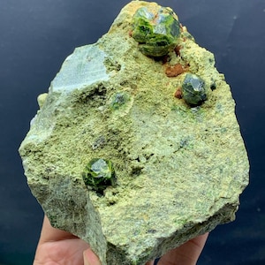 Natural Green Color Demontoid Garnet Crystal Specimens ,Raw Garnet, Garnet Specimen, Rare Garnet Crystal, Natural Mineral 1160 Grams