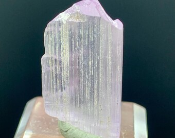 Raw Kunzite Crystal Specimen: Pink Fluorescent Gemstone, Afghanistan -15.45 Carats