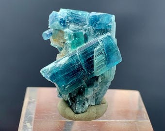 Natürlicher Blauer Turmalin-Kristallspray, rohes Afghanistan-Muster (4 Gramm)